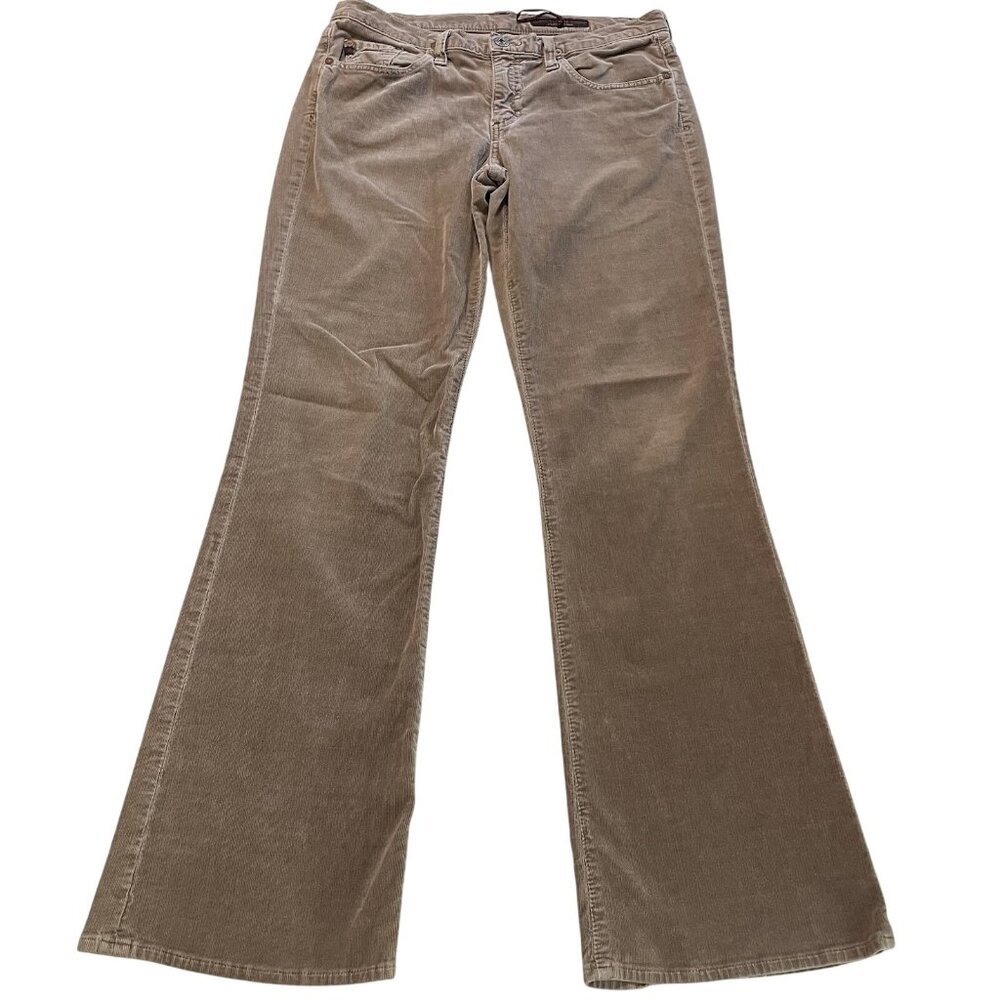 Adriana AG Women's Tan Corduroy Flare Pants